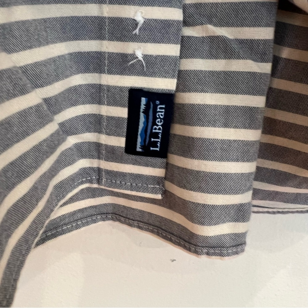 LL Bean Shirt Mens 2XL Wrinkle Free Ultrasoft Cotton Button Up Slightly Fitted - Picture 5 of 13